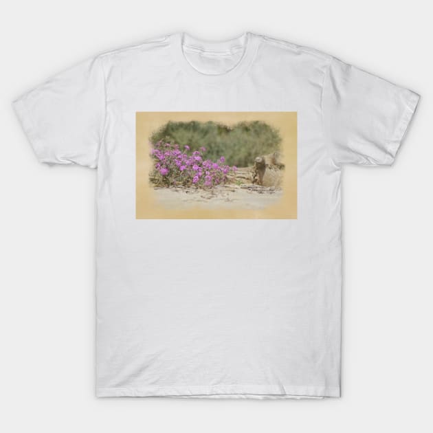 Vintage Look Desert Scene Digital Art T-Shirt by ButterflyInTheAttic